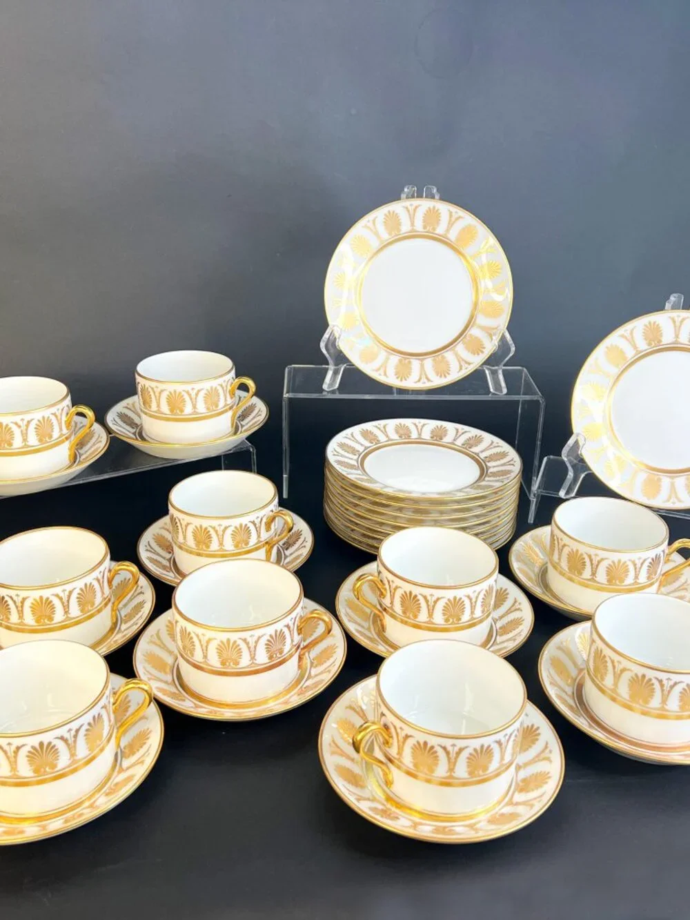 Vintage Richard Ginori Italian Pompei 22k Gold - 30 Piece Tea Set